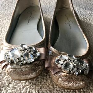 Silver with jewel accent Jessica Simpson flats